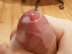Playing with my insatiable tight foreskinned Cock
