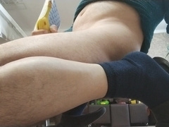 Banana getting off and orgasm