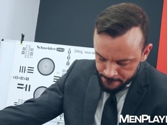 Professor Sir Peter disciplines naughty student Bastian Karim