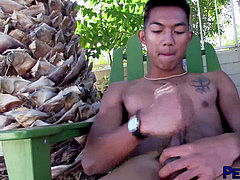 Asian, big-dick, jacking-off