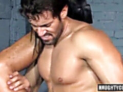 Faggot, big cock cumming, big muscles