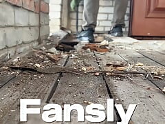 Builder jerks off hot dick after work! Big load of cum!