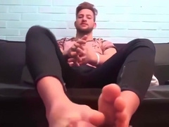 Latin Man Gives A Footjob