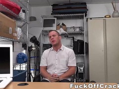 Sexy white ass dude gets ass-punished by BBC in the office