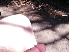 Wanking outdoors