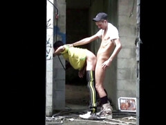 Slt fucked by young footballers outdoor