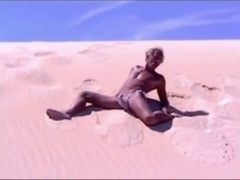 Tanned guy on beach in tiny string thong (temporarily!) 5