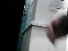 Public toliet strip and cum dare