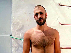 Roof super-naughty hairy men