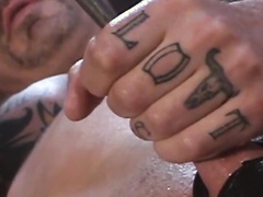 He finds a long silver rod & decides to fuck his meat in a sensational-soundin