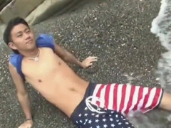 Sweet Asian Amateur Twink Gets a Cum Tribute