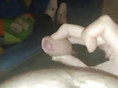 Huge cumshot in slow motion