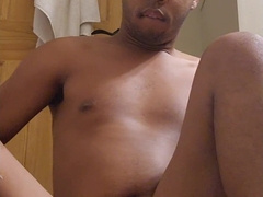 Black stud plays with white fuck stick