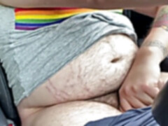 Gay dick, gay car masturbation, outside