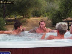 DESTRUCTIVE FILMS - Unshaved bottom guy condom-free fucked by top otter in the sofa