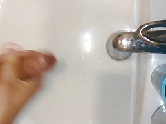 Masturbation in bathroom