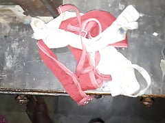 Two Bra Cumshot Solo Handjob