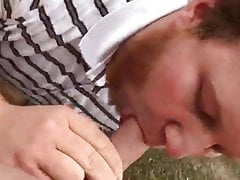 Phil Smith sucks cock in the woods