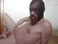 faux-cock riding with urinate douche