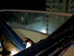 I masturbate on the balcony hammock and my friend discovers me