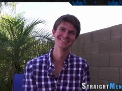 Watch this hot and skinny dude tug cock