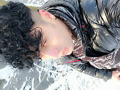 Cum after cum, different angles, gay public cumshot