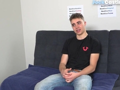 NEXT DOOR CASTING - Casting jock strokes his shaft for cumshot in solo action
