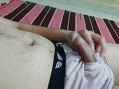 Virgin boy masturbating alone in home