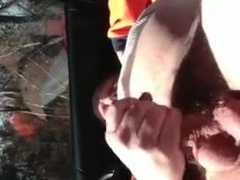 Filming my Step-father Masturbating off in his Car