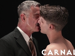 MasonicBoys - Adorable super hot Dex Devall is barebacked by strung up suited DILF