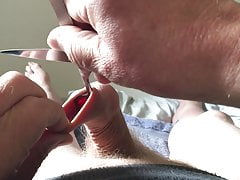 10-minute foreskin video - ball and scissors