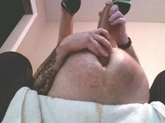 Bears use double headed dildo