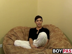 Sexy brunette twink Jamie Sanders loves being a bottom