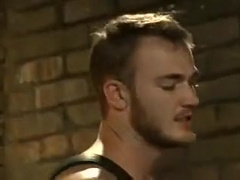 BDSM bondage gay boy is bound and whipped