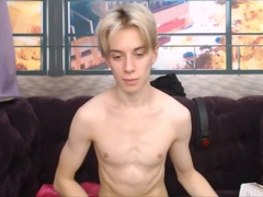 Slim Legal Age Teenager Playing With Large Bald Weenie And Balls - Buttplug