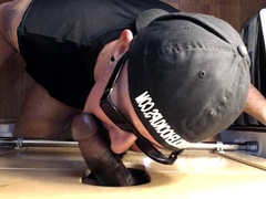 Milking Chocolate Prick At The Gloryhole