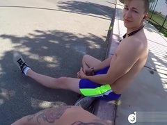 SUCKING HAIRLESS COCK POV