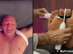Hunk Dev Giggles Hard While Being Tickled From His Pits To His Feet