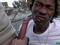 Army troop group boinking and fellating outdoor