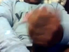 Str8 Guy Stroking his BBC to Porn ( Double Cum ) 7