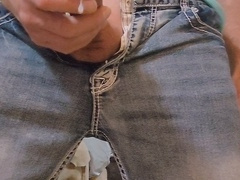 Solo male gets his massive cock from soft to hard, ready for a huge cumshot