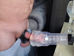 Wordy Dad Tears up his Fleshlight with his Large Rock hard Fuck-stick