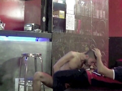 Sexy straitgh submissed by step-daddy in sneakers