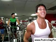 Sexy six pack straight guy exercising