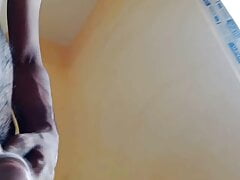 Rajesh masturbating dick,flashing to auntys, cum in bathroom