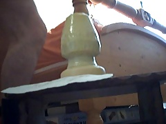 Huge plug from behind