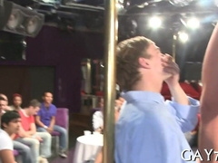 Watch this guy's gullet get stretched wide by Schlong's hard cock