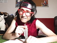 Sarada feet and ass play trap cosplay teaser