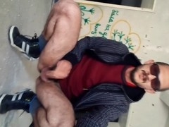 Shameless guy in the woods enjoys golden showers and hot cum in crystal clear 60fps