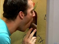 Oral pleasure with foreskin pulled back for a passionate dicksucking session